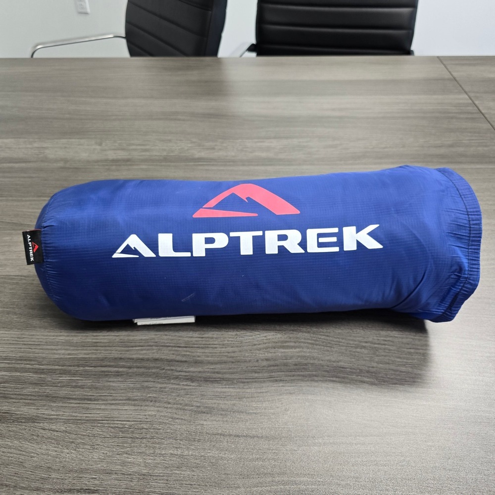 Alptrek Adventure Blanket Blue Grey Packable Camping Hiking Outdoor Quilted